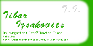 tibor izsakovits business card